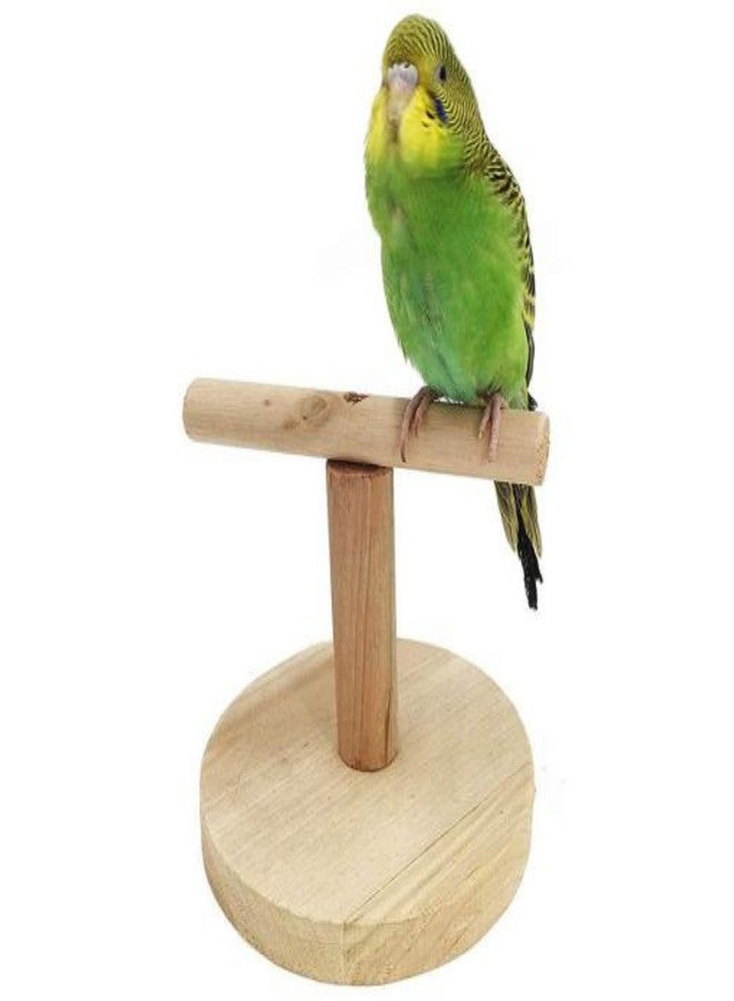 SS Organic® Pet Bird Parrot Wooden Stand Perch Playground Platform Cage Chew Playing Toy Lovely Pet (Size 6 Inch) - Image 2